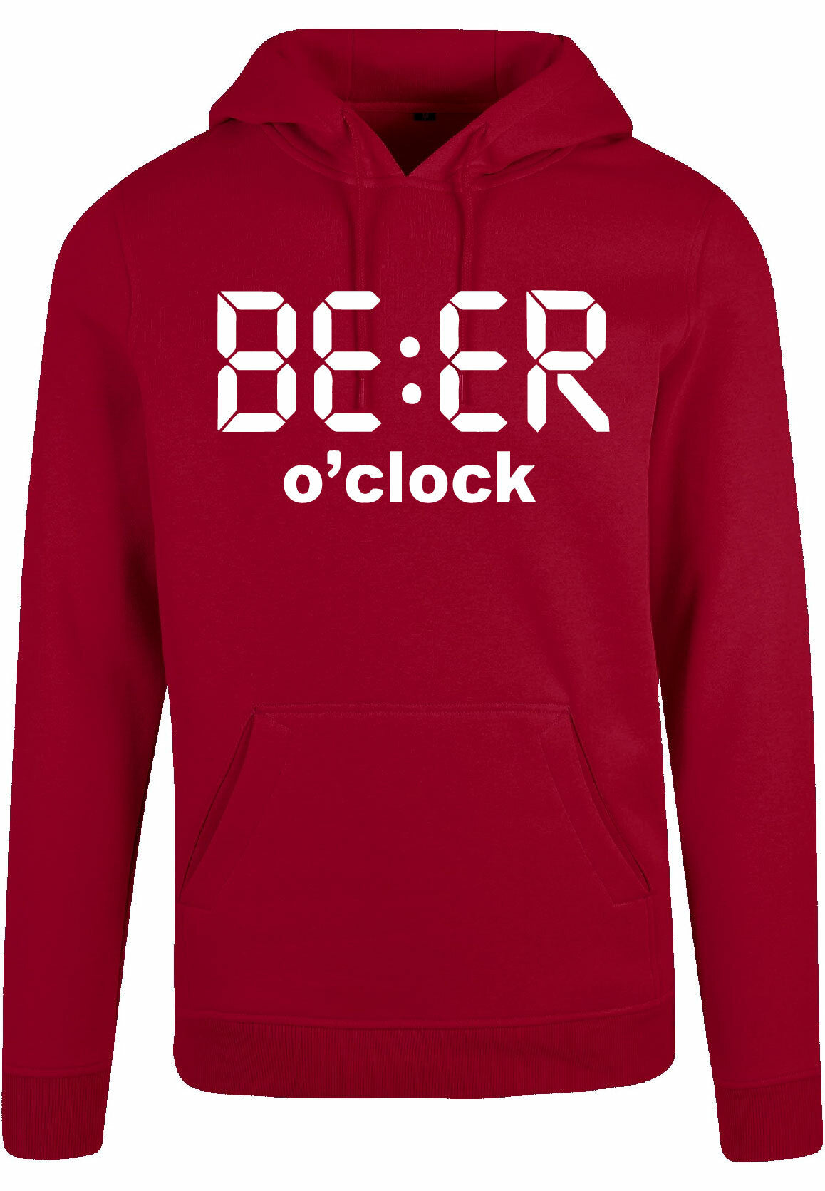 Hoodie - Beer O'Clock Burgundy
