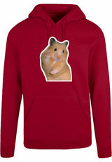 Hoodie - Hamster Peace Burgundy