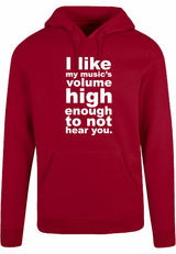 Hoodie - I like my music Burgundy