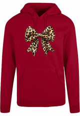 Hoodie - Panter Strik Burgundy