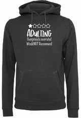 Hoodie - Adulting Charcoal Heather