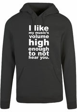 Hoodie - I like my music Charcoal Heather