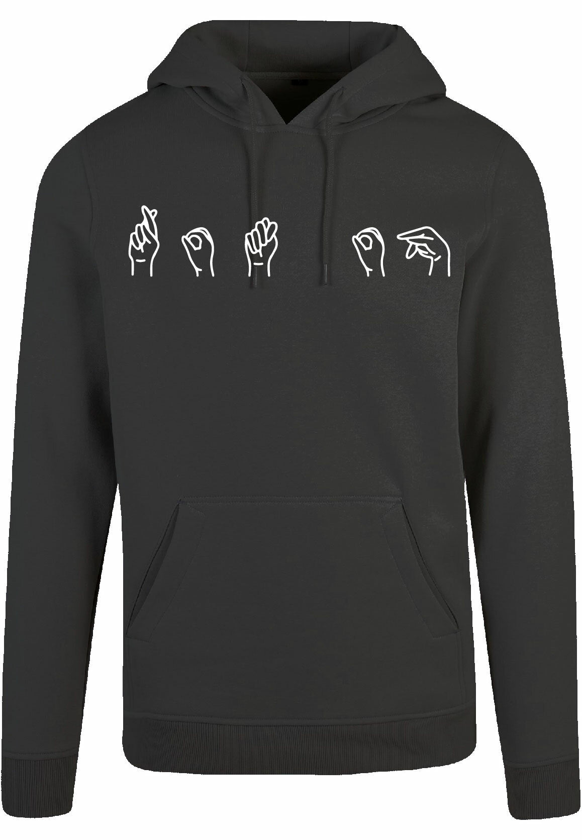 Hoodie - Gebarentaal; Rot op Charcoal Heather