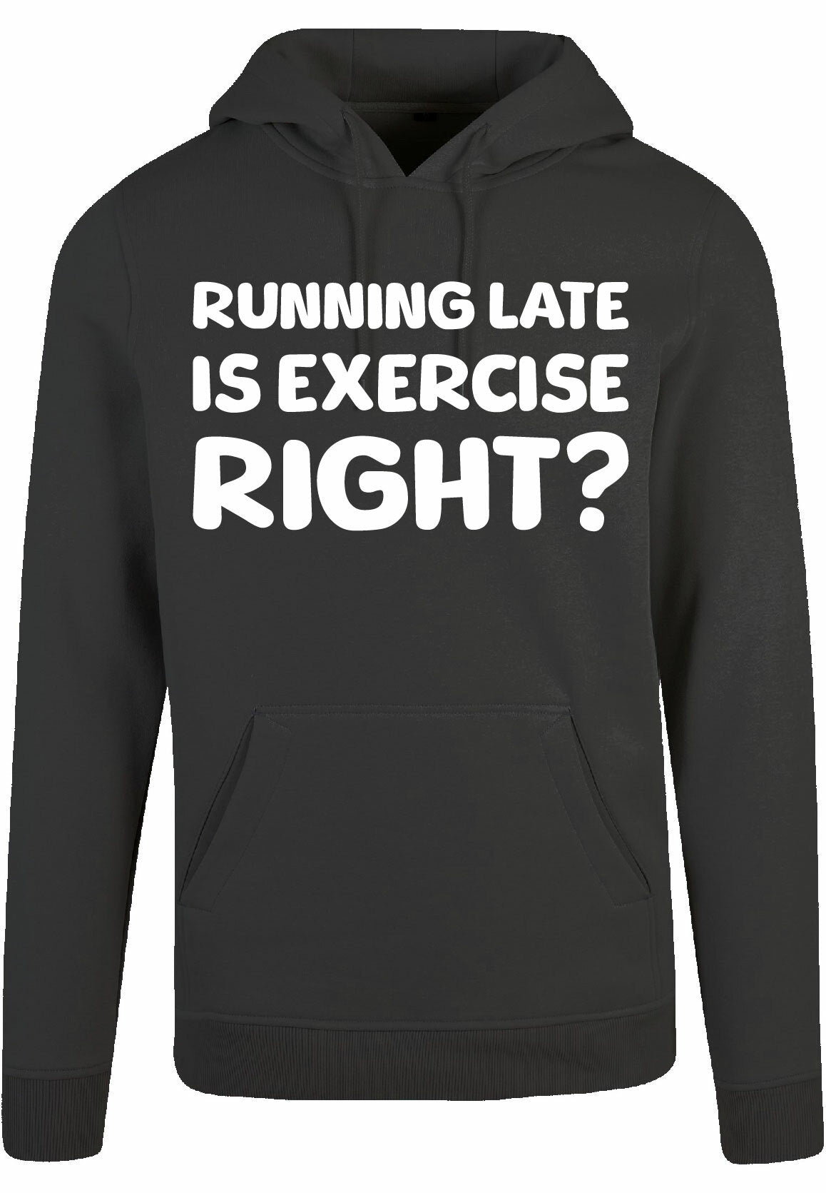 Hoodie - Running late Charcoal Heather