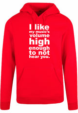 Hoodie - I like my music Red