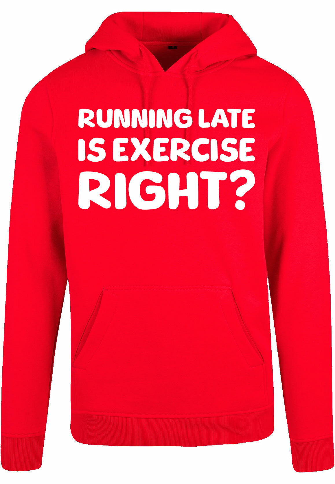 Hoodie - Running late Red