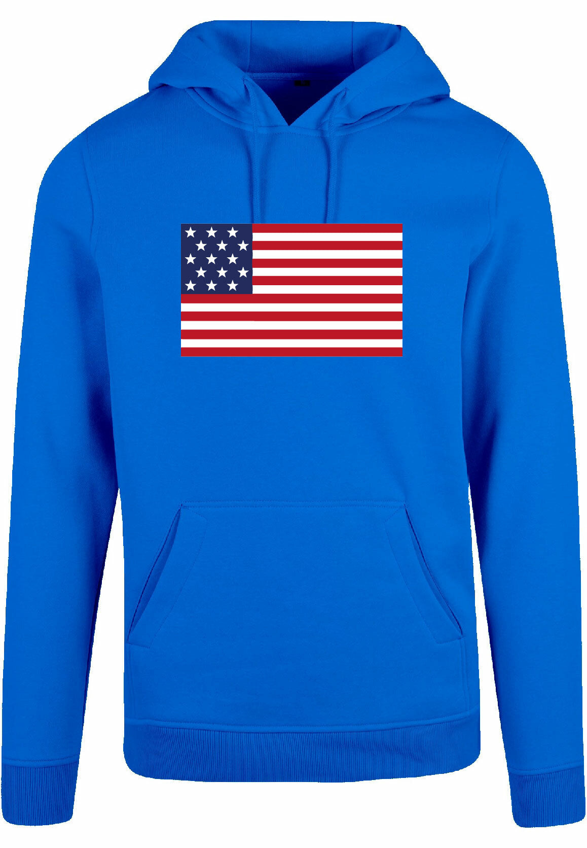 Hoodie - American Flag Cobalt Blue