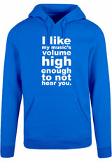 Hoodie - I like my music Cobalt Blue