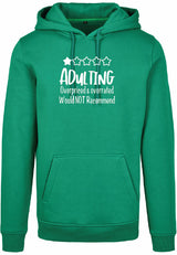 Hoodie - Adulting Forest Green