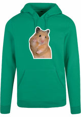 Hoodie - Hamster Peace Forest Green