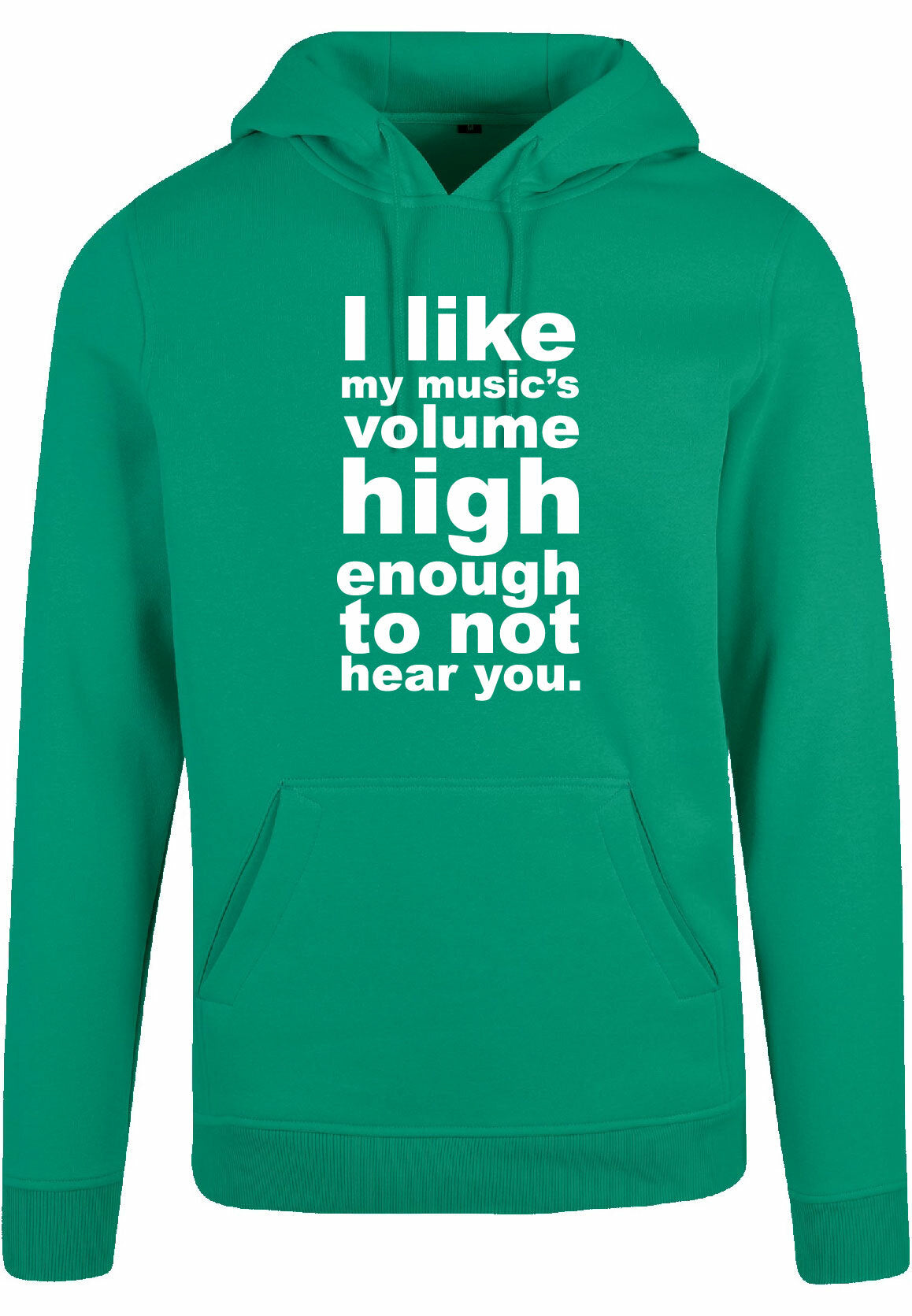 Hoodie - I like my music Forest Green