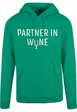 Hoodie - Partner in Wine Forest Green