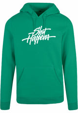 Hoodie - Shit Happens Forest Green