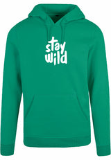 Hoodie - Stay Wild Forest Green