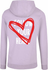 Hoodie - Follow your heart Lilac