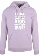 Hoodie - I like my music Lilac