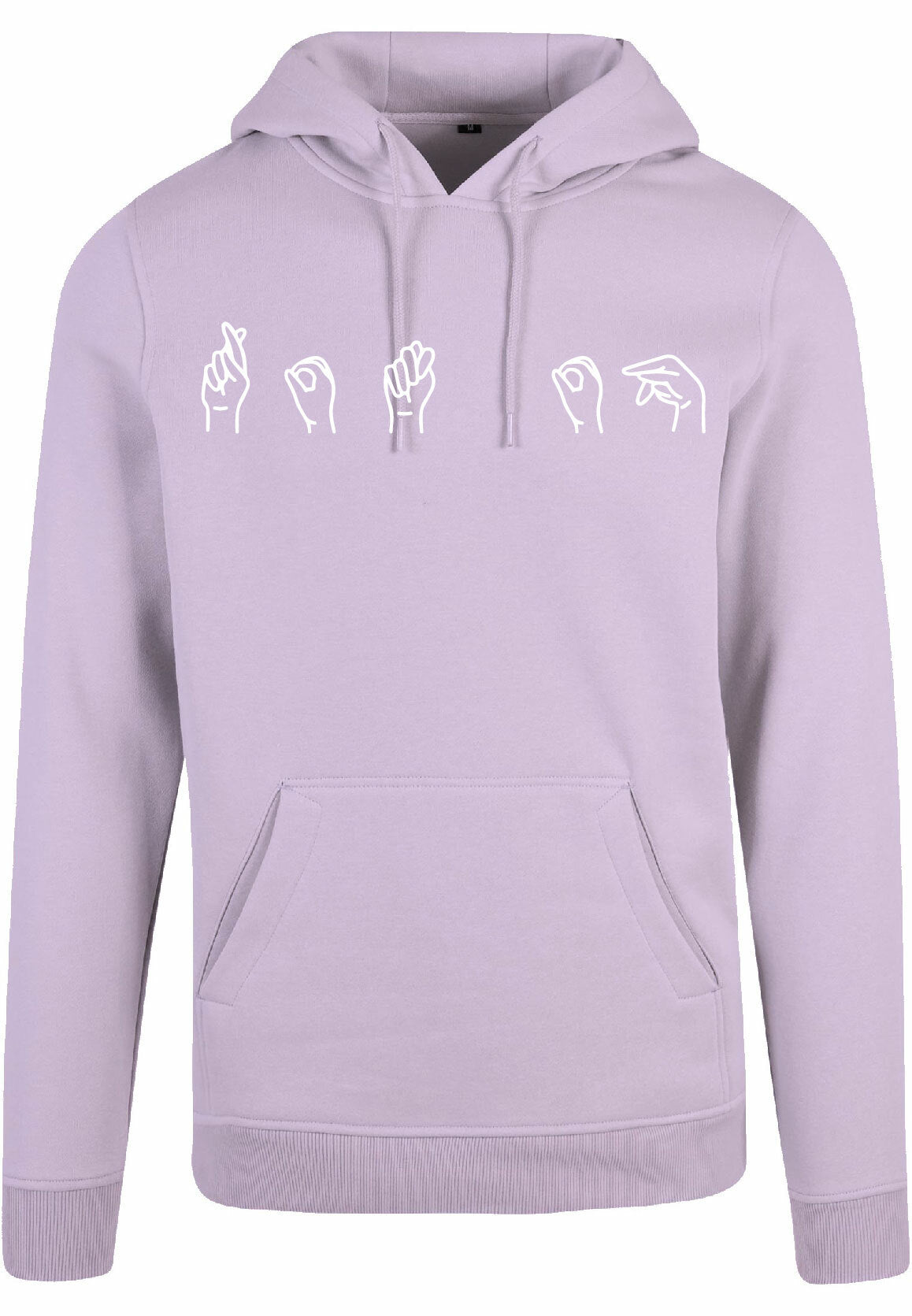 Hoodie - Gebarentaal; Rot op Lilac