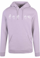 Hoodie - Gebarentaal; Rot op Lilac