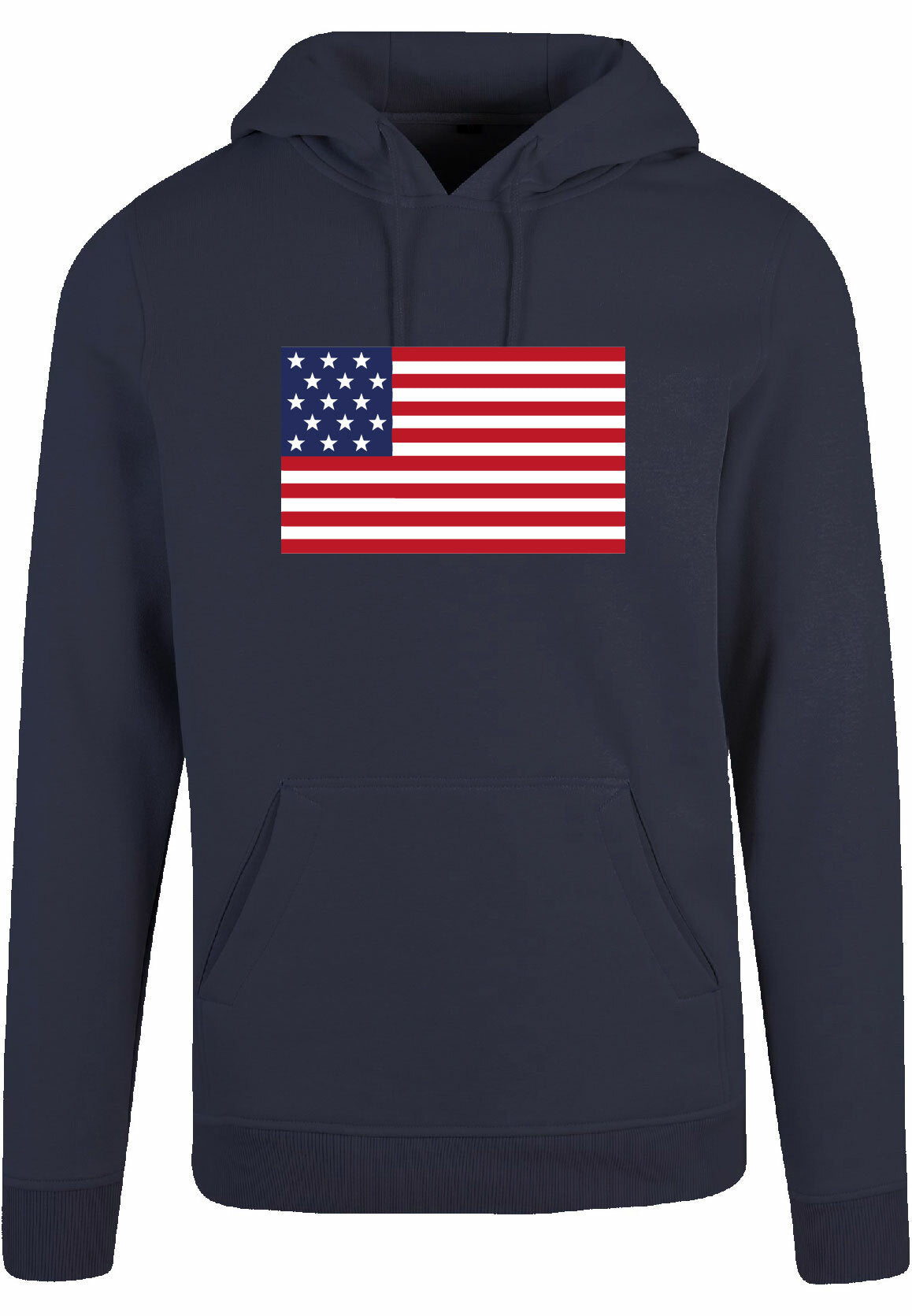 Hoodie - American Flag Navy