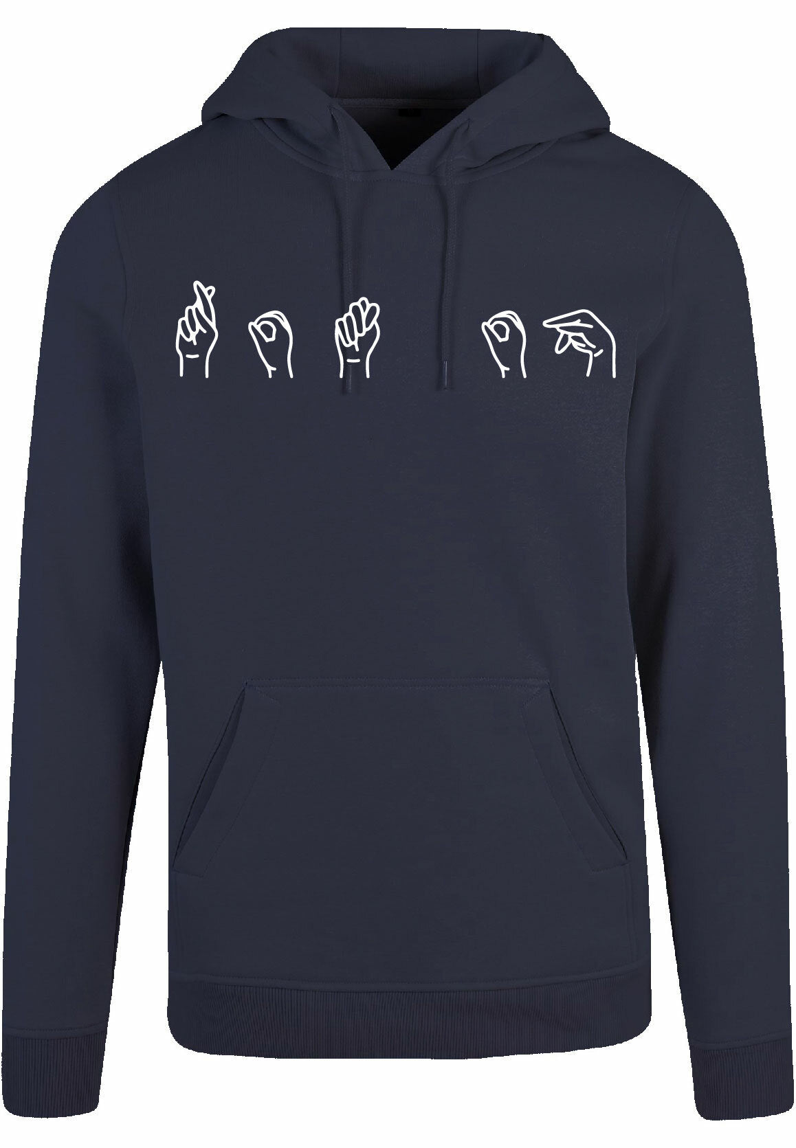 Hoodie - Gebarentaal; Rot op Navy