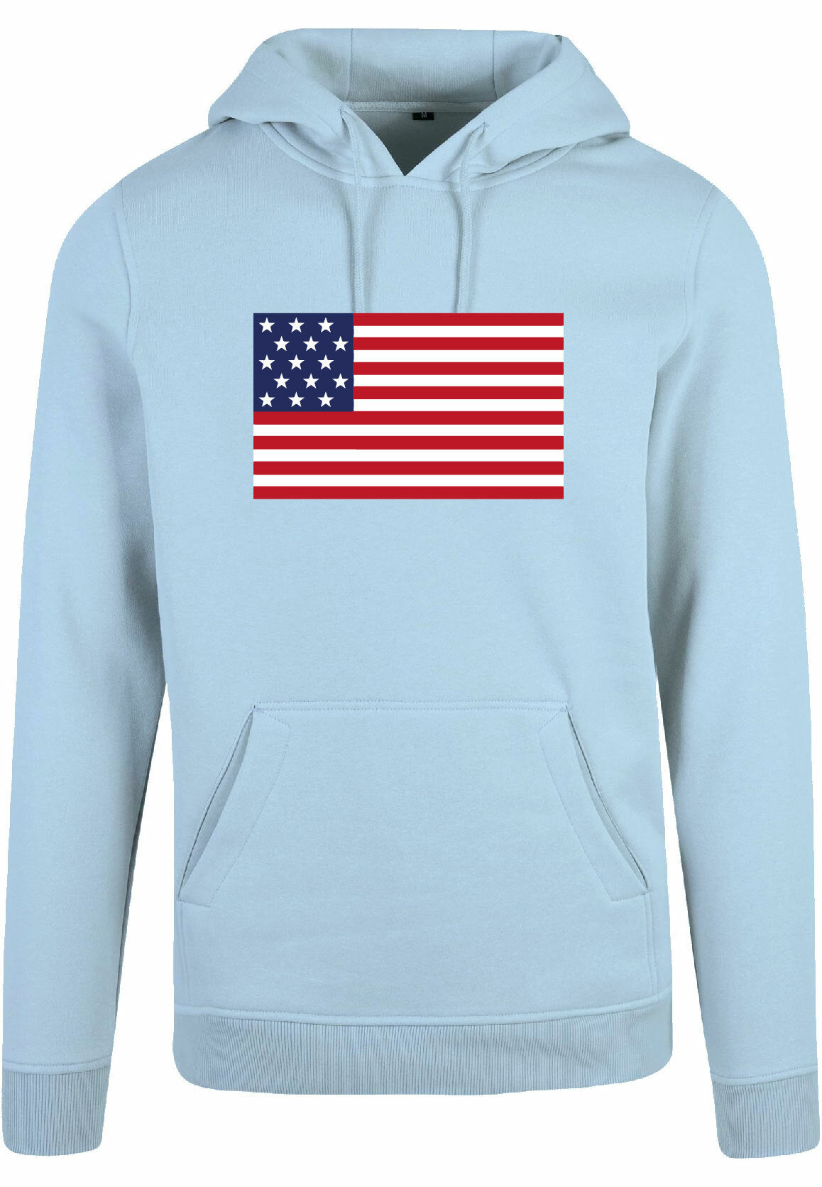 Hoodie - American Flag Ocean Blue