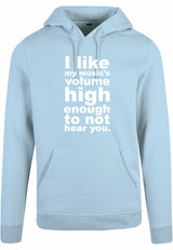 Hoodie - I like my music Ocean Blue