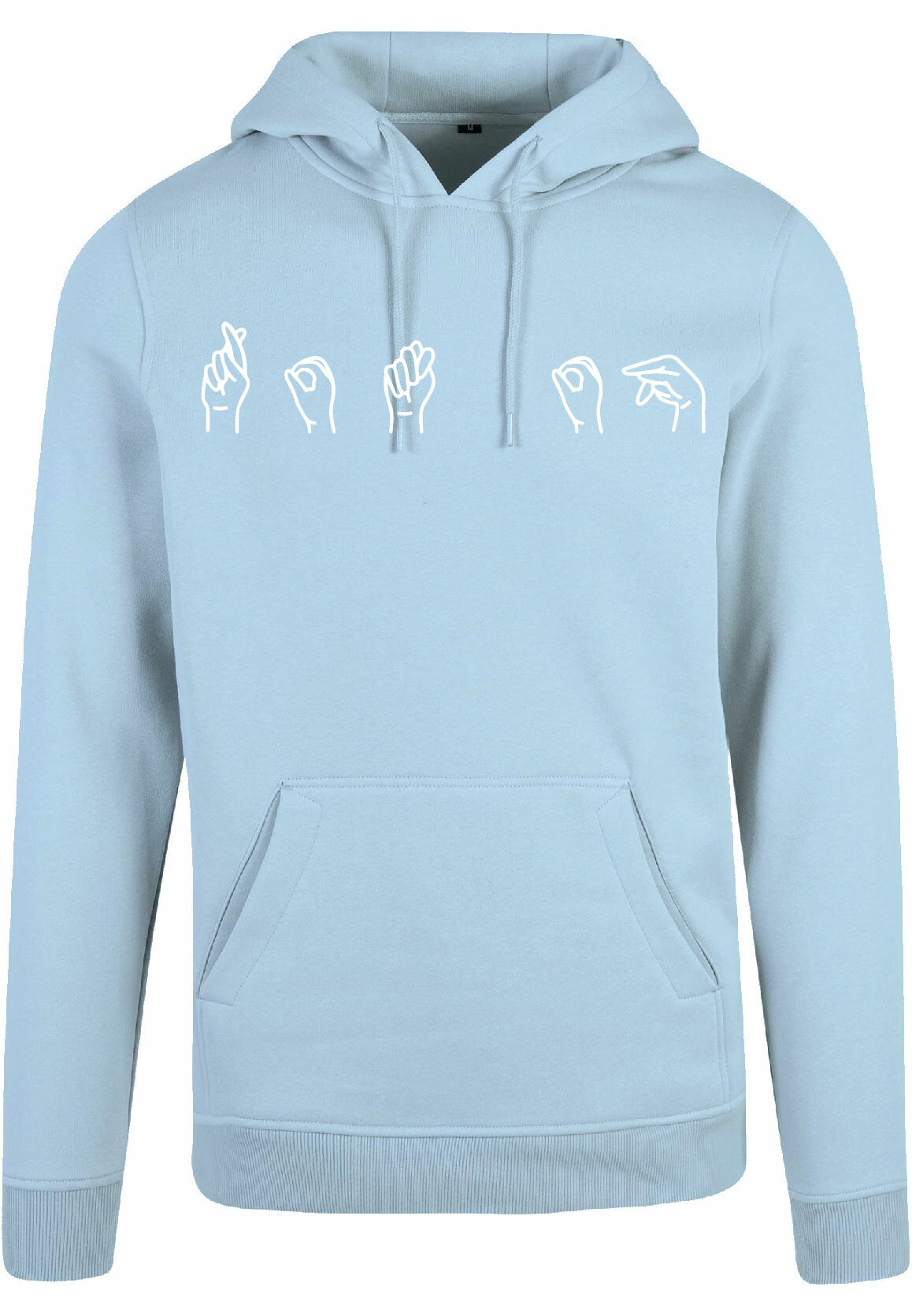 Hoodie - Gebarentaal; Rot op Ocean Blue