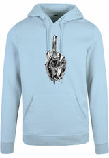Hoodie - Middlefinger Ocean Blue