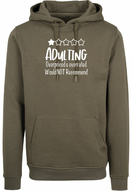 Hoodie - Adulting Olive