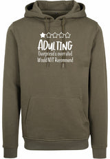 Hoodie - Adulting Olive