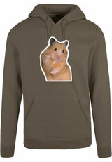 Hoodie - Hamster Peace Olive