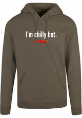 Hoodie - I'm chilly hot Olive