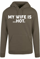 Hoodie - My wife is.. Olive