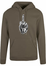 Hoodie - Middlefinger Olive