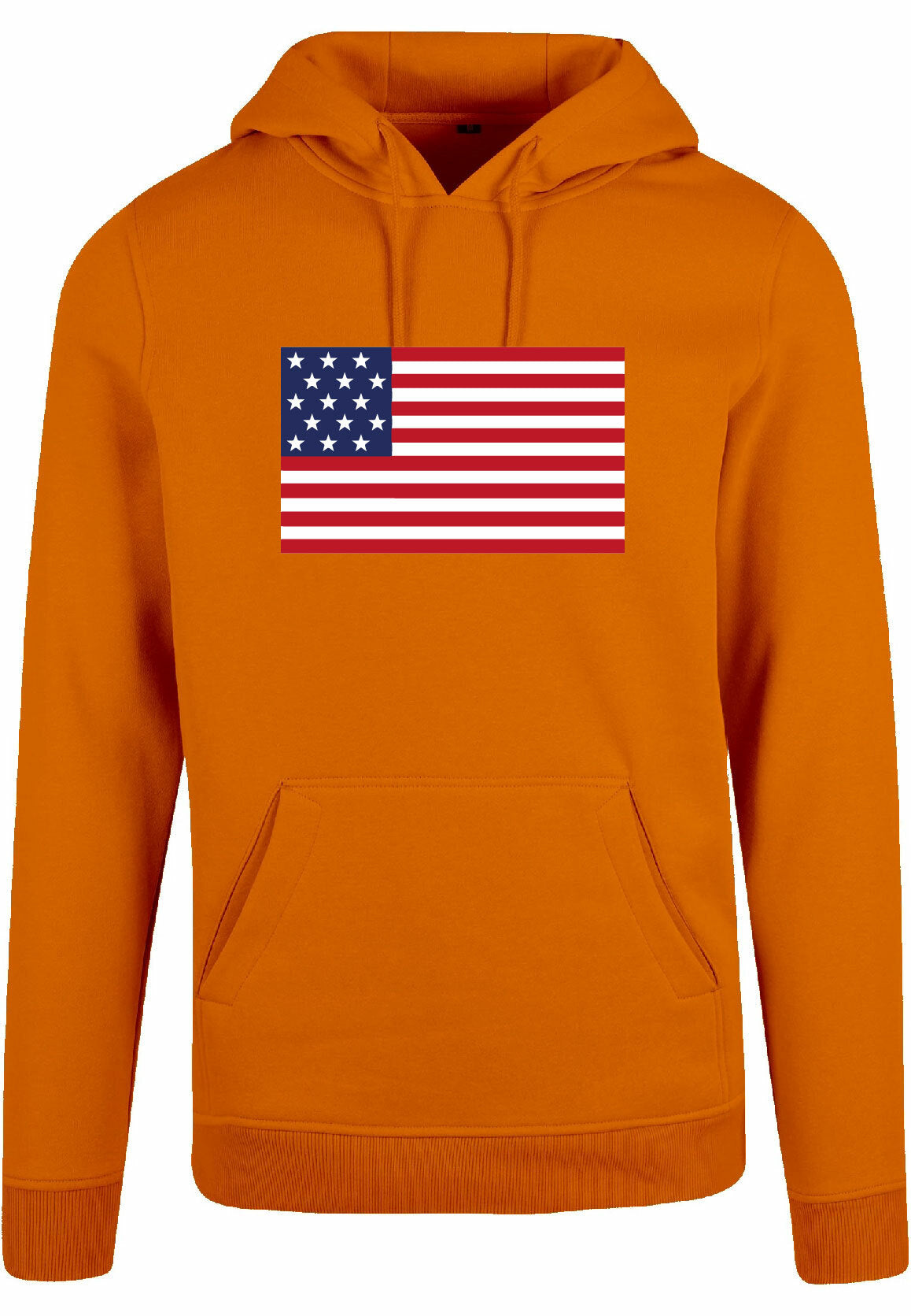 Hoodie - American Flag Paradise Orange