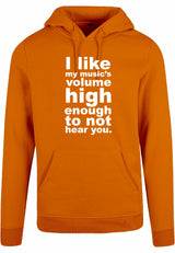 Hoodie - I like my music Paradise Orange
