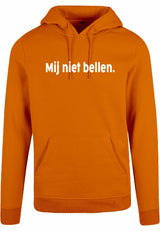Hoodie - Mij niet bellen Paradise Orange