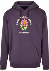 Hoodie - Take it easy Purple Night
