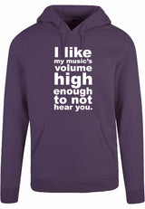 Hoodie - I like my music Purple Night