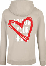 Hoodie - Follow your heart Sand