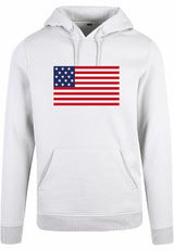 Hoodie - American Flag White