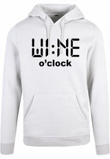 Hoodie - Wine O'Clock White