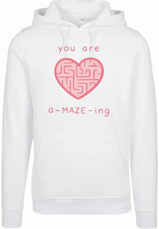 Hoodie - A-maze-ing White