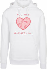 Hoodie - A-maze-ing White