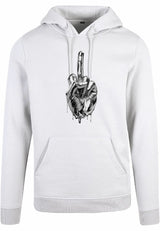 Hoodie - Middlefinger White