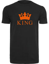 T-Shirts Heren King Zwart - Oranje