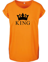 T-Shirts Dames King Oranje - Zwart