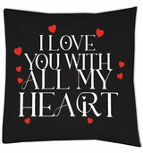 Kussen - With all my heart Black