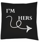 Kussen - I'm hers Black