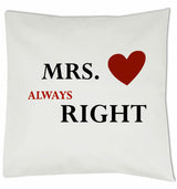 Kussen - Mrs always righ White